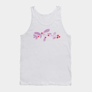 Colorful watercolor floral leaf Tank Top